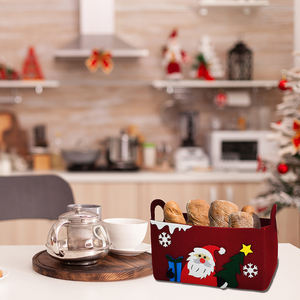 ถุงของขวัญผ้าสักหลาดลายกวางเรนเดียร์คริสต์มาสแบบพับได้ ดีไซน์ทันสมัย ตกแต่งคริสต์มาสอย่างสวยงาม - Product Image 3