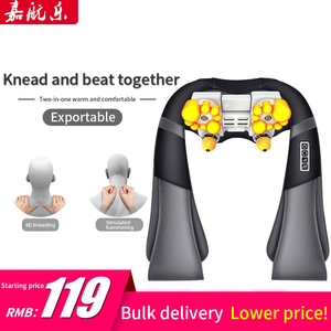Neck and shoulder massage <b>pillow</b>, electric <b>heated</b> massager, adjustable speed kneading massager, relieves back pain. - Product Image 5