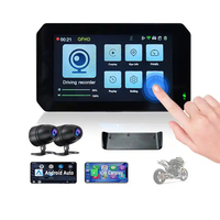 1080P étanche moto Dashcam 5 pouces carplay écran sans fil Carplay et Android auto enregistreur vidéo DVR pour moto