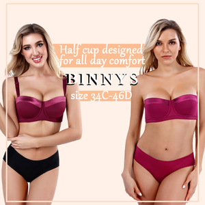 BINNYS Sujetador con aros sin tirantes para mujer Sujetador De Color sólido Soutien Gorge Grande Taille <span class=keywords><strong>Push</strong></span> <span class=keywords><strong>up</strong></span> <span class=keywords><strong>Sosten</strong></span> De Mujer 40D Al Por Mayor - Product Image 1