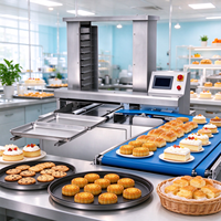 Machine automatique d'organisation de pâtisseries, biscuits et gâteaux sur plaques de cuisson et plateaux