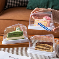 Boîtes en plastique en gros directement de l'usine en stock, boîtes à gâteaux à découper, boîtes individuelles pour la pâtisserie, présentoirs transparents, mini contenants à emporter