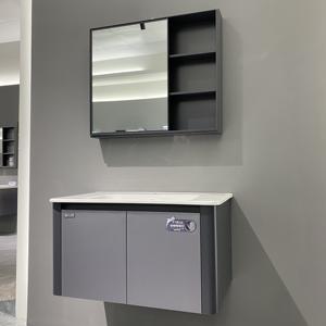 WJL وحدة حمام عصرية متكاملة مع حوض سيراميك ومرآة - Product Image 6