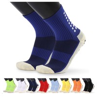 Chaussettes de football Grip Crew personnalisées de qualité Chaussettes de compression Cyclisme Chaussettes de football antidérapantes pour adultes