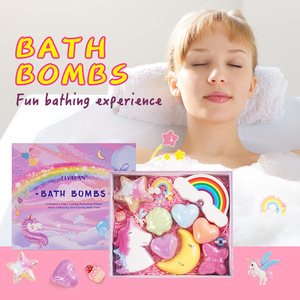 Natth Private Label Fournitures de salle de bain de luxe Ensemble de boules de bain faites à la main Relax avec logo Bombes à bulles de couleurs biologiques mélangées - Product Image 4