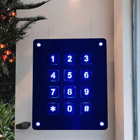 Clavier matriciel 3x4 à 12 touches personnalisé pour extérieur, étanche, en acier inoxydable, avec boutons métalliques rétroéclairés