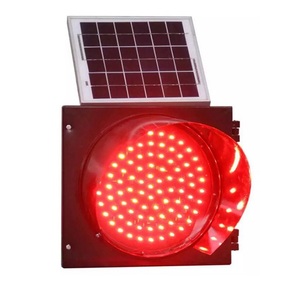 Đèn Nháy Màu Hổ Phách Năng Lượng Mặt Trời 300MM Đèn Cảnh Báo Giao Thông - Product Image 2