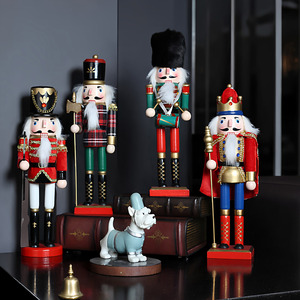 Soldado Cascanueces de Madera, Adornos Navideños, Muñecos Hechos a Mano de 7 Pulgadas o Más, Decoración Clásica para Sala de Estar Interior, Exhibición de Escritorio - Product Image 3
