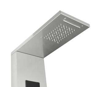 Panel de <span class=keywords><strong>ducha</strong></span> de acero inoxidable montado en la pared, con Led, termostático, multifuncional, de lujo, resistente al agua, <span class=keywords><strong>torre</strong></span> de baño negra, gran oferta - Product Image 4