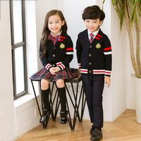 Uniformes scolaires pour élèves du primaire et du secondaire, vêtements pour enfants, ensembles de pulls et de cardigans pour enfants