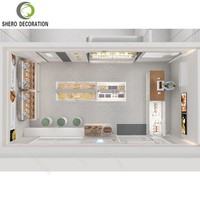 Elegantes Ladentheken-Design Bäckerei-Vitrine Glas-Ausstellungsschrank Kuchenpräsentationsschrank mit Beleuchtung