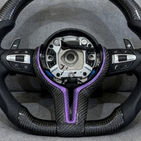 Volant sport 3 branches en fibre de carbone violette personnalisé 50 mm pour F30 F10 F15 F36 F20 F22 F25 F32 M3 M5 E46 E60
