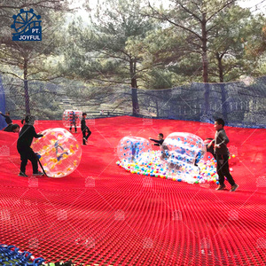 Pas cher Enfants Adultes En Plein Air Forêt Jungle Deux Couches Arc-En-Ciel Treetop Saut PE Net Trampoline Système De Jeu Aire De Jeux - Product Image 4