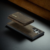 Étui portefeuille magnétique en cuir PU compatible M2 pour S23 Ultra/S24 Ultra et porte-cartes de la série A