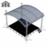Structure modulaire de taille personnalisée en alliage d'aluminium, système de scène à treillis facile à assembler pour les concerts et les événements.