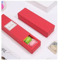 Boîte coulissante en papier kraft sur mesure, design à glissière fluide, emballage pour macarons, biscuits, desserts, boîte cadeau en carton