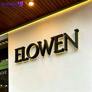 Insegna Artistica a LED con Bordo Luminoso, Lettere 3D in Acrilico Nero con Font Scritto a Mano e Icona Floreale, Insegna Personalizzata per Facciate di Caffè, Boutique e Negozi - Product Image 4