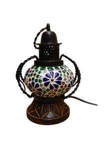 Lanterne en mosaïque de verre faite à la main, style bohème, décoration de table ronde, luminaire d'appoint pour salon intérieur - Product Image 4