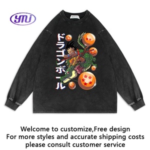 Felpa Unisex Premium in Cotone a Maniche Lunghe con Stampa <span class=keywords><strong>Anime</strong></span>, Collo Tondo, Stile Vintage Lavato, per Bambini - Product Image 2