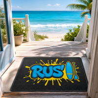 Tapis de porte d'entrée en caoutchouc imperméable personnalisé avec logo, pour la plage, le surf et l'extérieur, facile à nettoyer et lavable