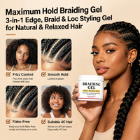 Gel Coiffant Extra Fort Nourrissant pour Tresses et Locs – Marque Privée Personnalisable