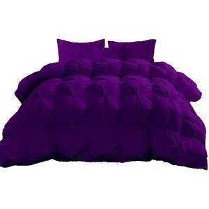 Edredón Kanak con Pliegues Prensados, 1400 Hilos, 600 Gsm, 100% Algodón Egipcio, Morado, Tamaño King Plus, Hipoalergénico - Product Image 2