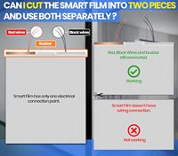 Film intelligent à cristal liquide VLT 92% ultra-transparent pour vitres, compatible domotique, pour bâtiments et hôtels