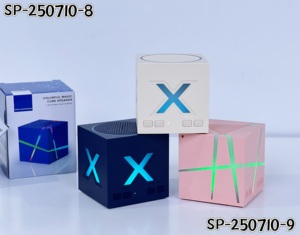 RGB <strong>Cube</strong> Bluetooth <strong>Speaker</strong> 6W Portable Wireless Audio <strong>Box</strong> with TF Card Slot FM Radio TWS AUX LED Lights Colorful Mini <strong>Sound</strong> <strong>Box</strong> - Product Image 2