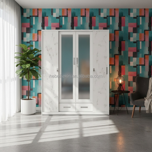 Guarda-Roupa de Aço Multifuncional com Prateleiras Metálicas Ajustáveis para Quarto de Apartamento e Organização de Roupas - Product Image 3