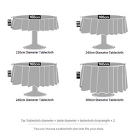Nappe Ronde Imprimée en Papier Fait Main Rouge Vif pour Hôtels et Mariages, Lavable, Housse de Table Moderne pour Salle à Manger