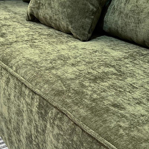 Sofá italiano minimalista de una plaza, tapizado en tela, con relleno de esponja comprimida, para sala de estar o dormitorio. - Product Image 3