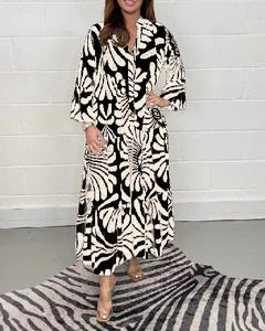 Vestiti donna più venduti grandi taglie larghe abiti da sera da donna di media lunghezza stampati <span class=keywords><strong>abbigliamento</strong></span> <span class=keywords><strong>casual</strong></span> largo - Product Image 4