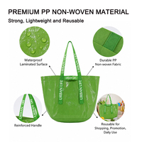 Sac fourre-tout en PP non tissé laminé avec poignée imprimée sur mesure, imperméable, réutilisable, pour le shopping, vente en gros, OEM, ODM, logo, taille et couleur personnalisés