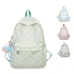 Mochila Escolar Unisex de Estilo Moderno, Personalizable con Letras, Simple, Ligera y de Moda para Viajes - Product Image 1