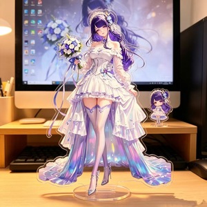 Figura de Acrílico de Yuanshen Impact: Novia en Vestido de Boda, <span class=keywords><strong>Raiden</strong></span> <span class=keywords><strong>Shogun</strong></span>, Furina, <span class=keywords><strong>Hu</strong></span> <span class=keywords><strong>Tao</strong></span>, Adorno de Escritorio, Regalo para Fans, Llavero - Product Image 4