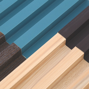 Panneau de bois décoratif en fibre de bambou pour revêtement intérieur en bois rainuré PVC cannelé WPC Panneaux muraux - Product Image 4