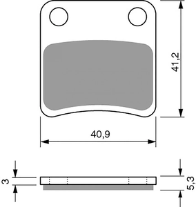 ผ้าเบรค FA257สำหรับ Honda SK50, SKX50, SZ50, FJS400, FJS600และ <span class=keywords><strong>VFR1200</strong></span> - Product Image 6