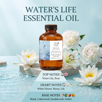 Huile Essentielle Sans Eau CREAROMA 500ml Water's Life pour Diffuseur d'Arômes, Huile pour Diffuseur de Parfum, Utilisation pour la Maison, l'Hôtel, le Spa