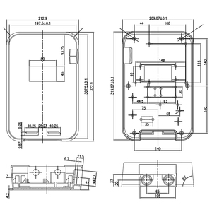 Tùy chỉnh 7kw-22kw rỗng wallbox bao vây hộp nhựa không thấm nước evse sạc PCB bao vây tùy chỉnh EV sạc bao vây - Product Image 5