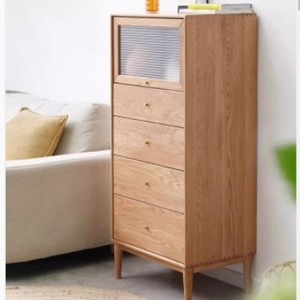 Solid Wood Five Drawer <b>Chest</b> Of Drawers Oak <b>Storage</b> Cabinet Nordic Modern Bedroom Furniture - Product Image 2