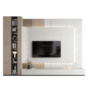 Vendita calda personalizzata di lusso su misura a parete in legno <span class=keywords><strong>TV</strong></span> Stand mobile mobile <span class=keywords><strong>pannello</strong></span> <span class=keywords><strong>con</strong></span> <span class=keywords><strong>porta</strong></span> per soggiorno e camera da letto - Product Image 6