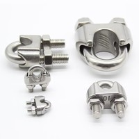 Collier de serrage en U forgé en acier inoxydable de 8 à 16 mm pour câble métallique, attache de câble pour connexions d'extrémité de câble, ligne de sécurité