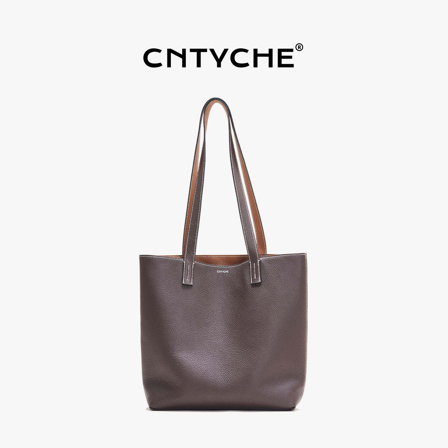 Tc-Tote de tamaño pequeño ébano/marrón dorado en stock