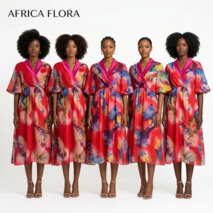 Vente en gros à bas prix – Nouvelle collection 2026 : <span class=keywords><strong>Robe</strong></span> imprimée africaine <span class=keywords><strong>grande</strong></span> <span class=keywords><strong>taille</strong></span> pour femme, idéale pour le bureau - Product Image 3