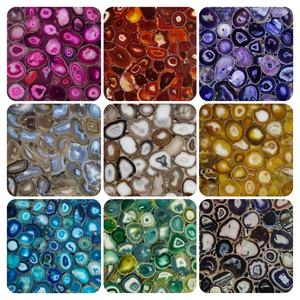 Dalles de pierre semi-précieuse naturelle de luxe, de différentes couleurs, rétroéclairées, en agate, grandes dalles pour la décoration intérieure des hôtels et des maisons - Product Image 6