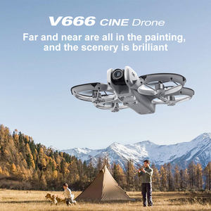 Ngoài trời tầm xa zai V666 mini đồ chơi Drone điều khiển máy bay không chổi than động cơ điều khiển từ xa màn hình dòng chảy có thể gập lại <span class=keywords><strong>quadcopter</strong></span> - Product Image 6