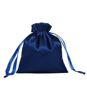Custom Logo Screen Printed Recyclable Eco-Friendly Silk Satin Drawstring <b>Bags</b> 13X18cm/15x24cm <b>Wedding</b> Jewelry Wigs <b>Gift</b> Makeup - Product Image 3