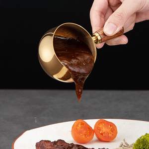 ถ้วยตวงเอสเพรสโซ่ ถ้วยกาแฟเอสเพรสโซ่พร้อมด้ามจับไม้และปากทรงตัววีสำหรับทำซอส รีฮีตซุป รีฮีตนม - Product Image 6