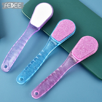 Râpe professionnelle pour pédicure, éliminateur de peaux mortes et de callosités, à long manche, en plastique, double face, étanche et réutilisable