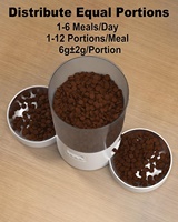 Dispensador de Comida para Gatos con Temporizador Doble, 4.2L, Tazón Anti-Fatiga, Respaldo DC, Comida Equilibrada, Alimentador Automático para 2 Gatos